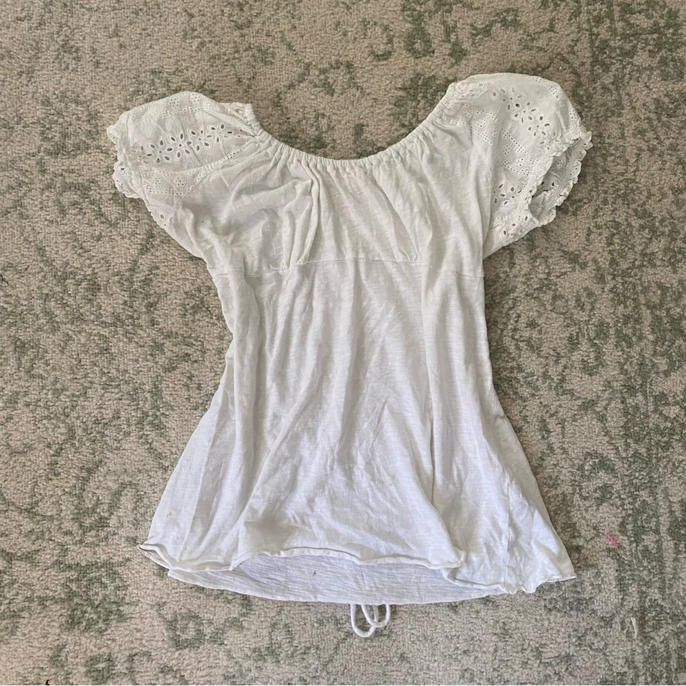White baby doll coquette top - Picture 2 of 7